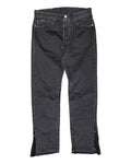 Bleached Flare Script Denim