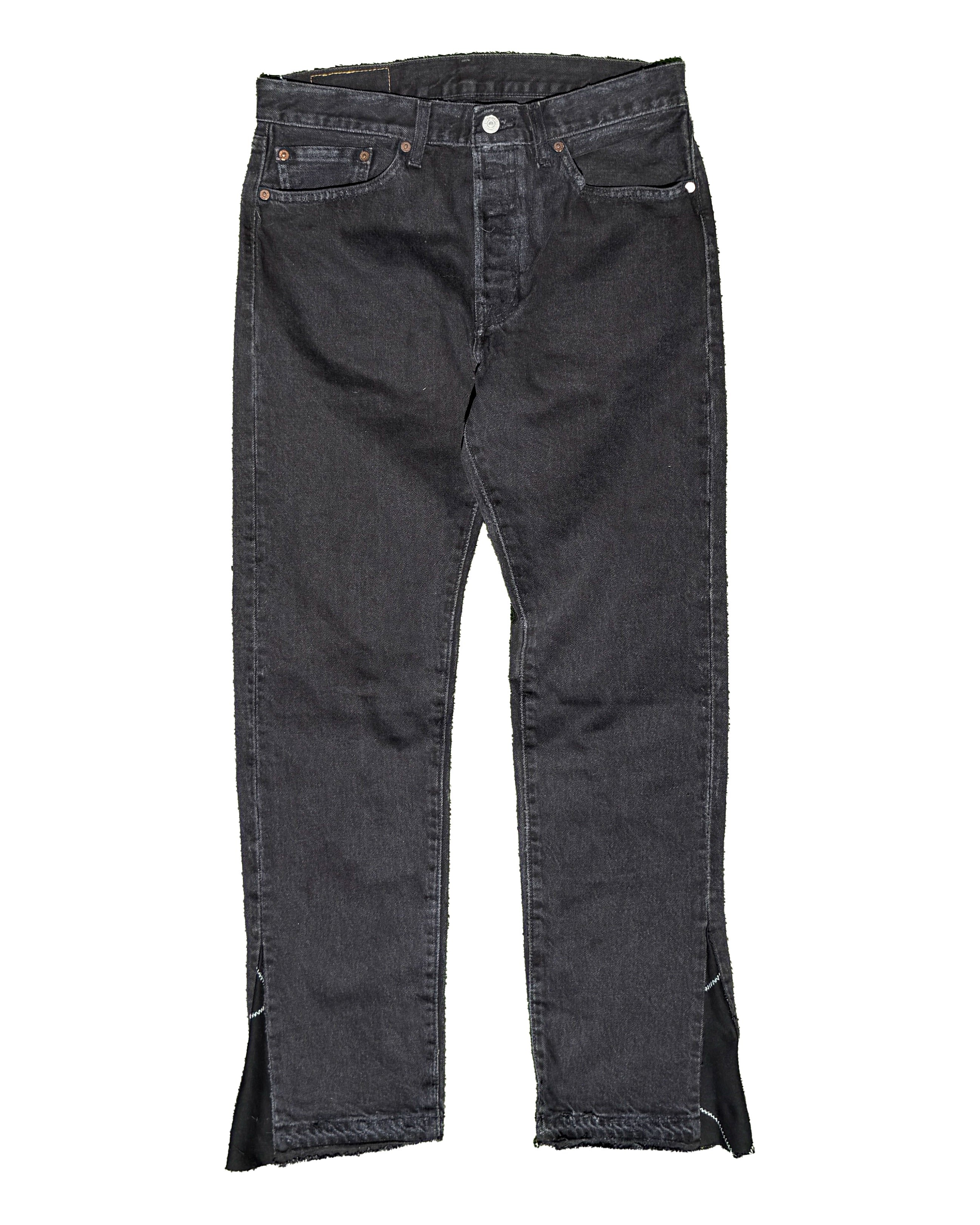 Bleached Flare Script Denim