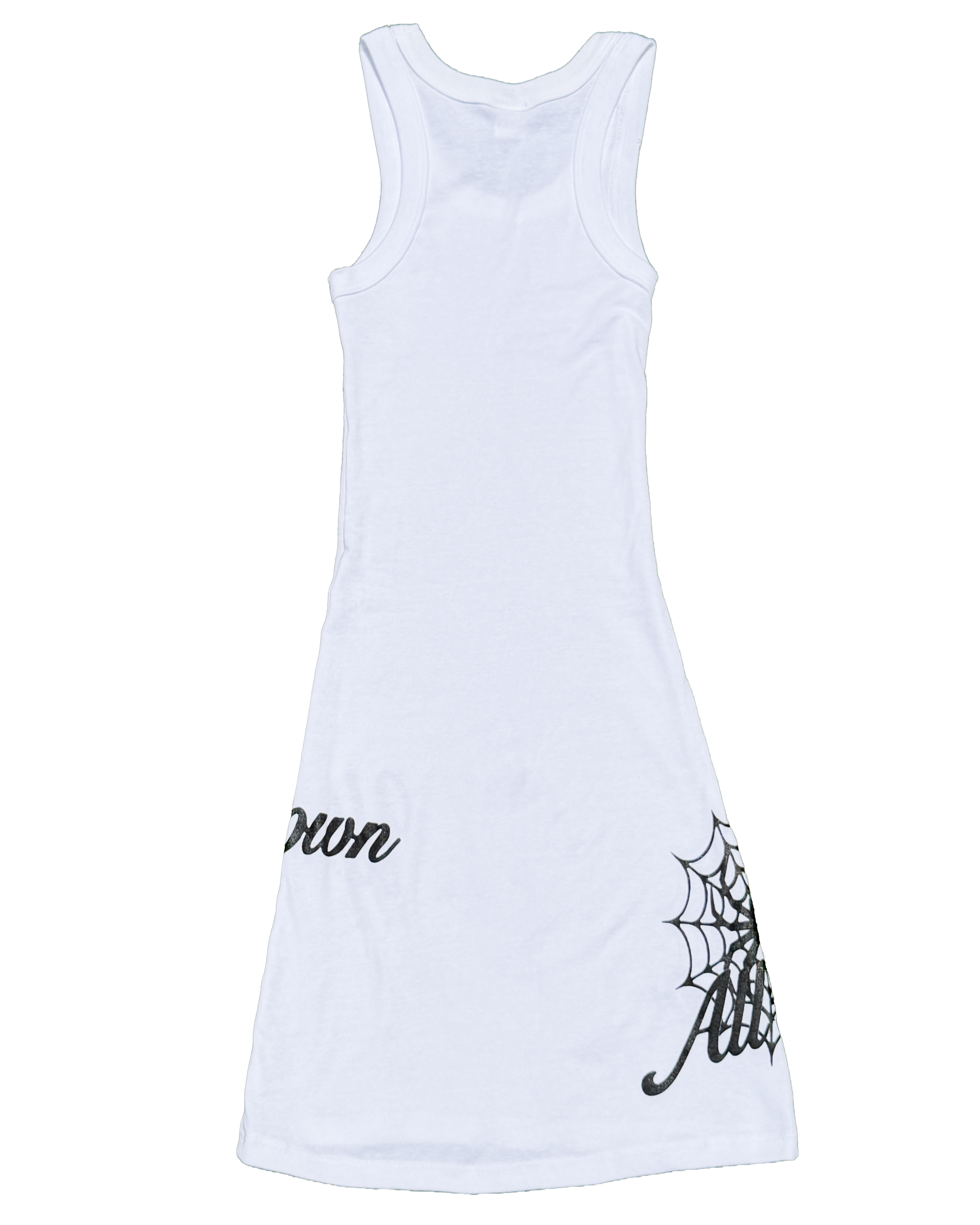 Spider Tank Dress (White)
