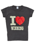 I Love Winning Baby T-Shirt (Black)